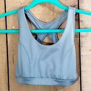 Tek Gear Racerback Sports Bra Gray Size Small